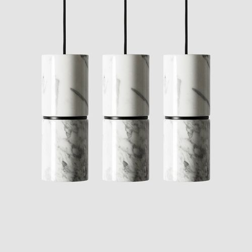 Hängelampe - RI - BENTU DESIGN - Aluminium / Messing / Marmor
