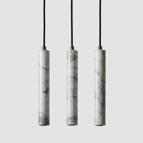 Hängelampe - BANG - BENTU DESIGN - Aluminium / Messing / Marmor