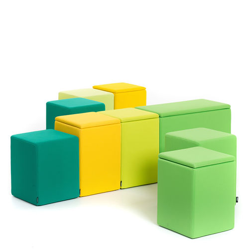 Pop-Design-Sitzkissen - THE BOX AND THE CUBE - LINA furniture - Stoff / Polyester / quadratisch
