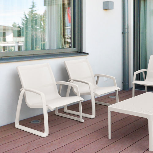 Moderner Sessel - PACIFIC  - Siesta - Batyline® / Glasfaser / grau
