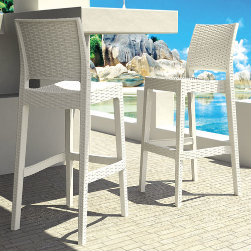 Moderner Barstuhl - JAMAICA - Siesta - für Außenbereich / für den Innenraum / geflochtenes Harz