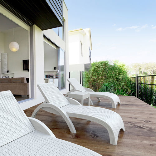 Moderne Sonnenliege - FIJI - Siesta - geflochtenes Harz / geflochtenes Harz / für Hotels