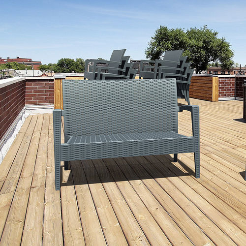 Modernes Sofa - MIAMI LOUNGE - Siesta - für Außenbereich / geflochtenes Harz / mit Armlehnen