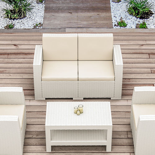 Modernes Sofa - MONACO LOUNGE  - Siesta - für Außenbereich / geflochtenes Harz / mit Armlehnen