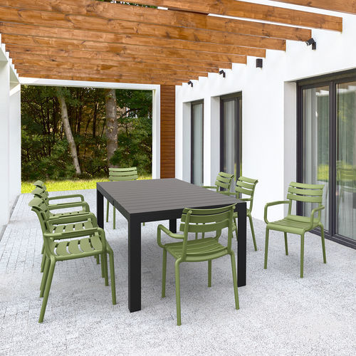 Moderner Tisch - ATLANTIC 140/210 - Siesta - Polypropylen / Gestell aus Aluminium / rechteckig