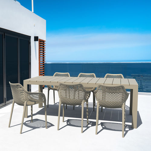 Moderner Tisch - ATLANTIC 210/280 - Siesta - Polypropylen / Gestell aus Aluminium / rechteckig