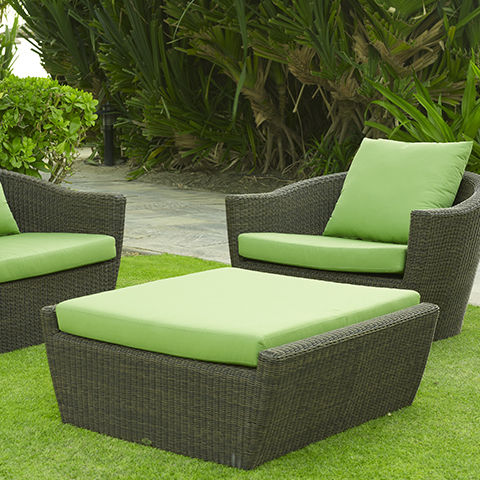 Moderne Ottomane KANO Rattan House Rattan / für Garten / für