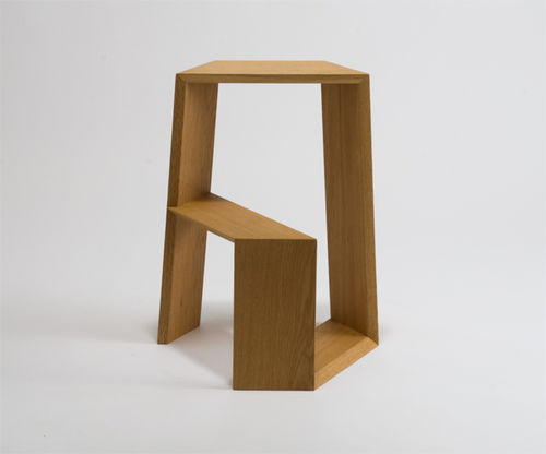Moderner Hocker - DAN-DAN - Miyazaki Chair Factory - Holz / mit Fußstütze