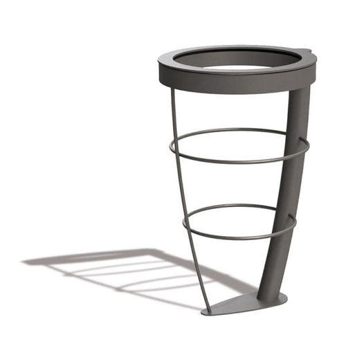 Abfallsack-Halter / Park - OVALIE - URBAN-NT - bodenstehend / Stahl / Antiterror