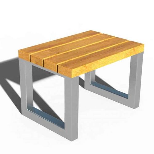 Moderner Couchtisch - COMBIKOT - URBAN-NT - Tropenholz / Gestell aus Stahl / rechteckig