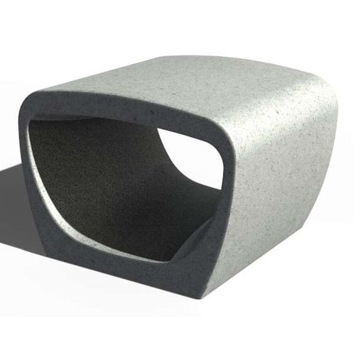 Moderne Bank für den öffentlichen Raum - TUBE CUBO - URBAN-NT - Beton / ohne Rückenlehne / ohne Armlehnen
