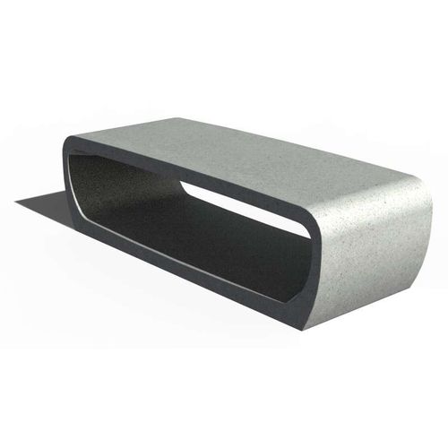 Moderne Bank für den öffentlichen Raum - TUBE BANCA - URBAN-NT - Beton / ohne Rückenlehne / ohne Armlehnen