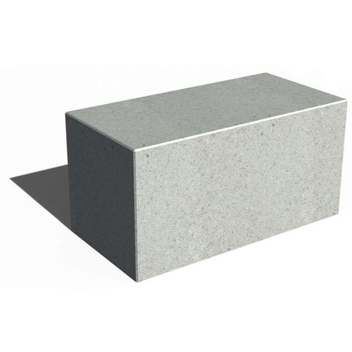Bank für den öffentlichen Raum / minimalistisches Design - TETRIS L90 - URBAN-NT - Beton / ohne Rückenlehne / ohne Armlehnen