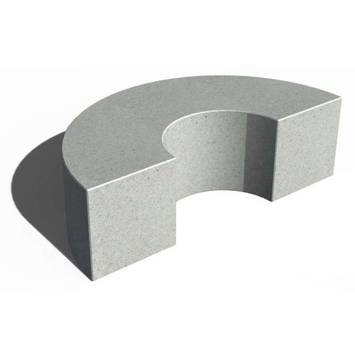 Moderne Bank für den öffentlichen Raum - TETRIS O - URBAN-NT - Beton / ohne Rückenlehne / ohne Armlehnen