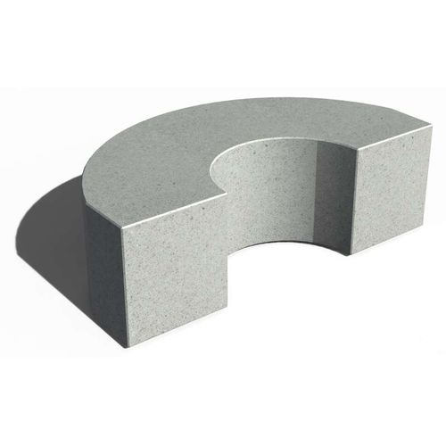 Moderne Bank für den öffentlichen Raum - TETRIS O PLUS - URBAN-NT - Beton / ohne Rückenlehne / ohne Armlehnen