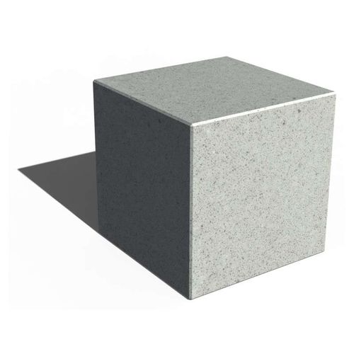 Hocker / minimalistisches Design - TETRIS Q - URBAN-NT - Beton / Gestell aus Beton / mit Mittelfuß
