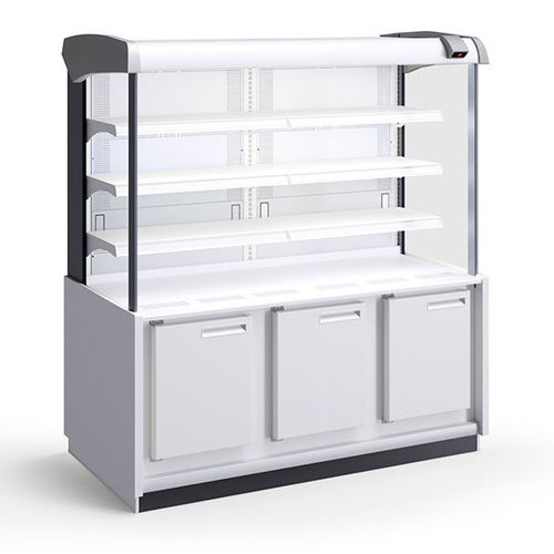 Standkühlvitrine - COLUMBUS - JORDAO - für Einzelhandel / Metall / mit Schiebetür