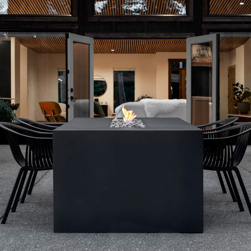 Garten-Feuerstelle / Gas - Nimbus - PALOFORM - Aluminium / rechteckig / schwarz