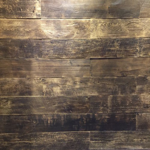 Verkleidungs-Dekorplatte - PUNCAK JAYA - TEAK STORY - wandmontiert / aus recyceltem Material / Teakholz