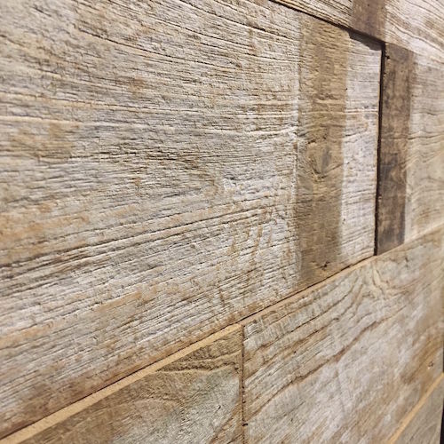 Verkleidungs-Dekorplatte - PAPANDAYAN - TEAK STORY - wandmontiert / aus recyceltem Material / Teakholz