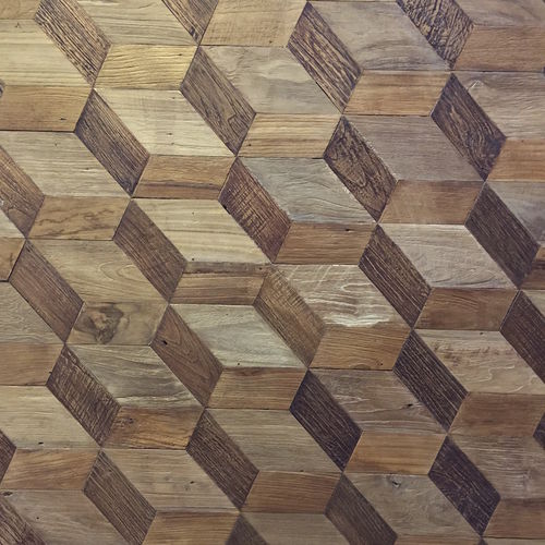 Verkleidungs-Dekorplatte - KRAKATAU - TEAK STORY - wandmontiert / Wand / aus recyceltem Material