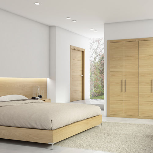 Tür für Innenbereich - EURO : JADE - Portes Castalla - Holz / einflügelig / ohne Verglasung