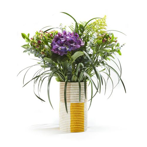 Moderne Vase - CHOCO - Ames design - geblasenes Glas / Pflanzenfaser / handgefertigt