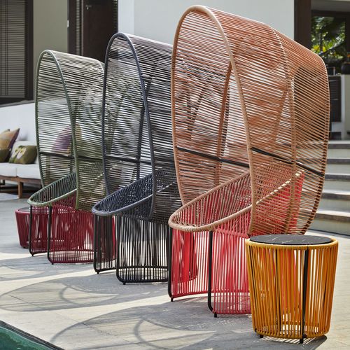 Moderner Beistelltisch - CARTAGENAS - Ames design - Marmor / Recyclingkunststoff / PVC