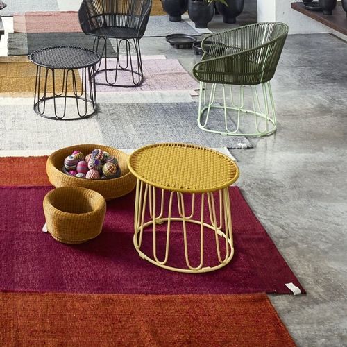Moderner Beistelltisch - CIRCO - Ames design - Recyclingkunststoff / PVC / Gestell aus galvanisiertem Stahl