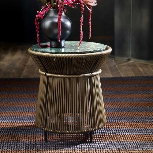 Moderner Beistelltisch - CARIBE CHIC - Ames design - Marmor / Recyclingkunststoff / PVC