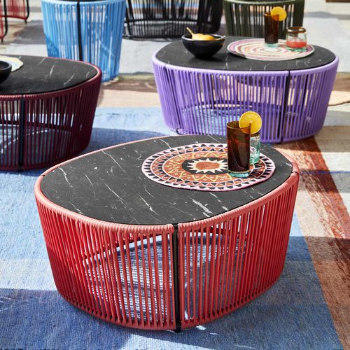 Moderner Couchtisch - CARTAGENAS - Ames design - Marmor / Recyclingkunststoff / PVC