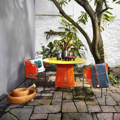 Moderner Esstisch - CARIBE - Ames design - Aluminium / Recyclingkunststoff / Gestell aus galvanisiertem Stahl