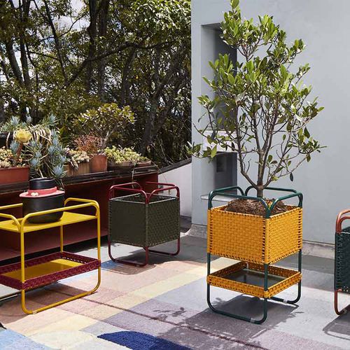 Recyclingkunststoff-Übertopf - DICHAS - Ames design - Stahl