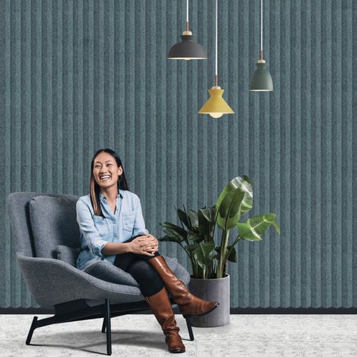 Innenwandverkleidung - ECO W - Slalom - Polyester / texturiert / Stoffoptik
