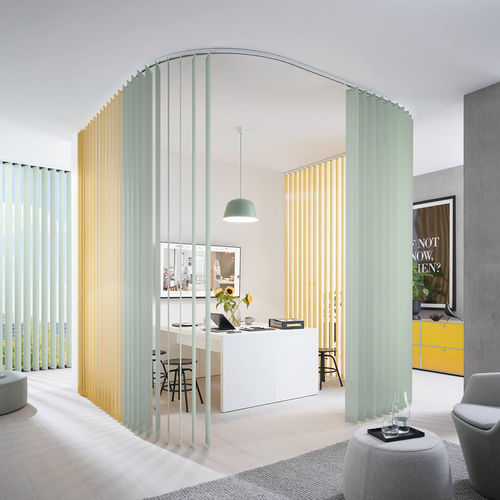 Vertikaljalousie - CURVED - Kadeco Sonnenschutzsysteme GmbH - japanisch / für Fenster / Stoff