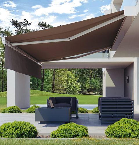 Fallarmmarkise - 380 - Kadeco Sonnenschutzsysteme GmbH - motorisiert / für Gewerbegebrauch / für Terrasse