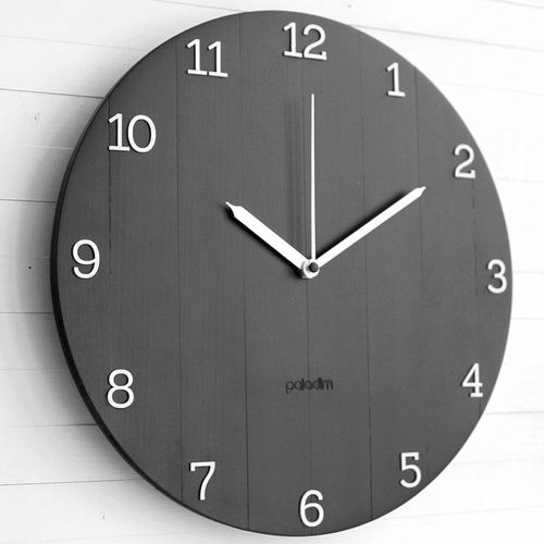 Moderne Uhr - OVAL - Paladim Handmade - wandmontiert / Analog / Edelstahl