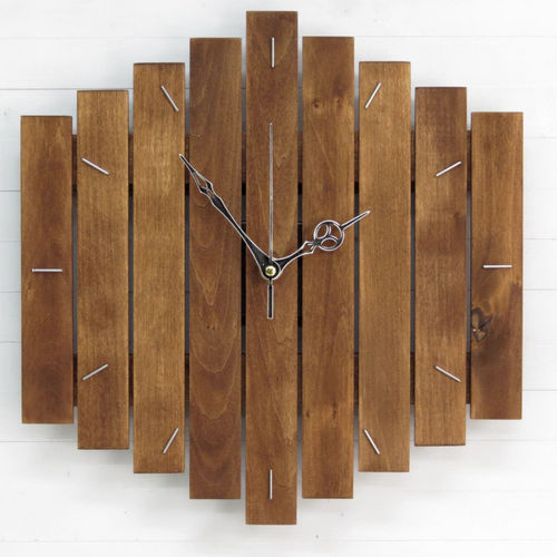 Moderne Uhr - ROMB - Paladim Handmade - wandmontiert / Analog / Holz