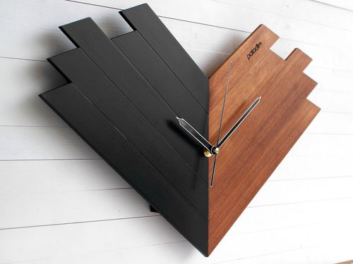 Moderne Uhr - Paladim Handmade - wandmontiert / Analog / Holz