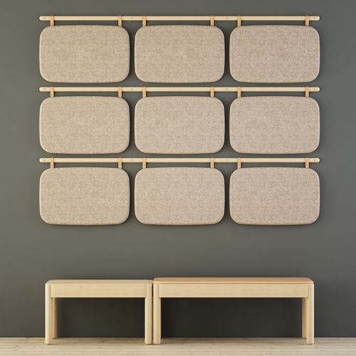 Wandmontierte Akustikplatte - HILJA - GLIMAKRA - Stoff / Holz / MDF