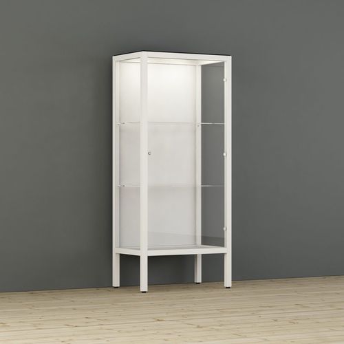 Moderne Vitrine - LINK - GLIMAKRA - wandmontiert / mit hohen Beinen / Glas