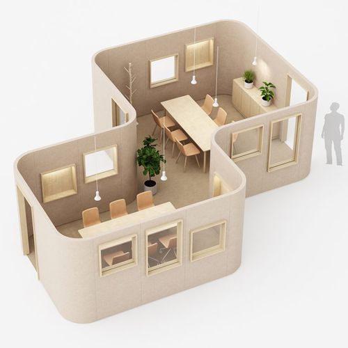 Festinstallierte Trennwand - BUILDUP - GLIMAKRA - Stoff / MDF / für professionellen Einsatz