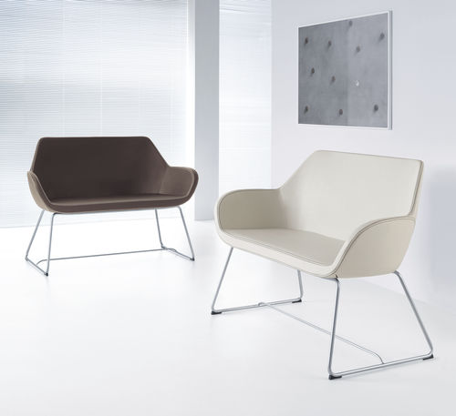 Modernes Sofa - FAN - Profim - Stoff / weiß / Gestell aus Metall