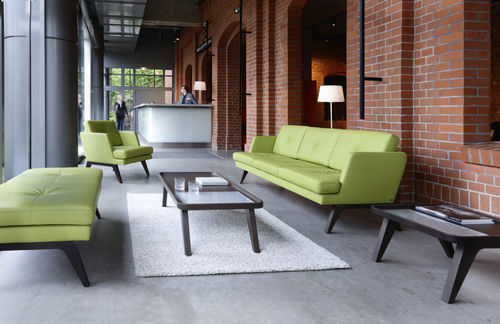 Modernes Sofa - OCTOBER - Profim - Stoff / Leder / grün