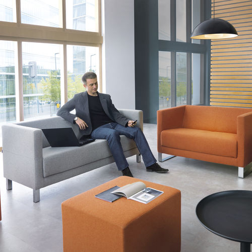 Modernes Sofa - VANCOUVER LITE - Profim - Stoff / orange / Gestell aus Metall