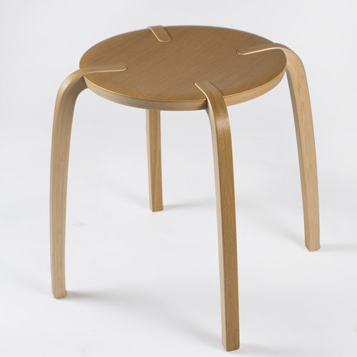 Design-Hocker - DISCUS - Plycollection - Eiche / Buche / Esche