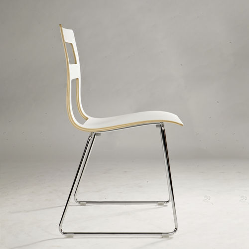 Stuhl / skandinavisches Design - FINESTRA - Plycollection - für den Innenraum / geformtes Sperrholz / Wolle