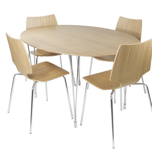 Design-Esstisch - NORTH - Plycollection - Eiche / Nussbaum / Sperrholz