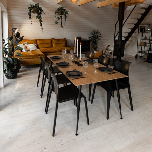 Design-Esstisch - NORTH - Plycollection - Eiche / Nussbaum / Sperrholz