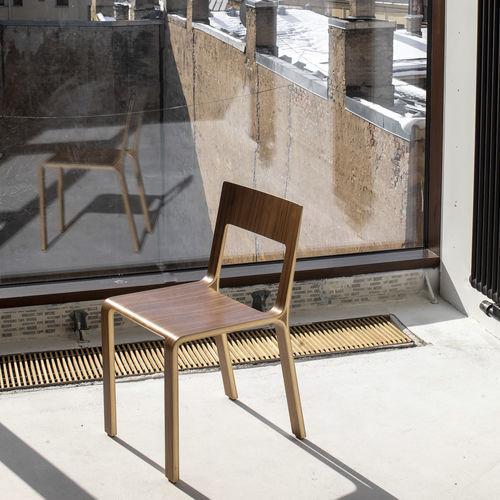 Stuhl / skandinavisches Design - FRAME - Plycollection - für den Innenraum / Sperrholz / Stoff